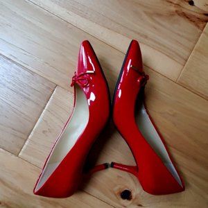 Michael Kors, red pumps, leather, size 9
